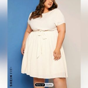 Shein Fit+ Yellow Stripped Dress